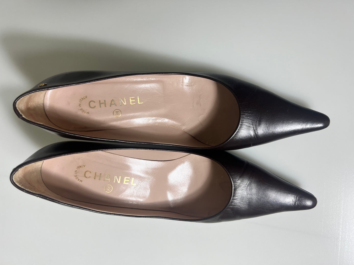 Chanel Brown Leather Pumps