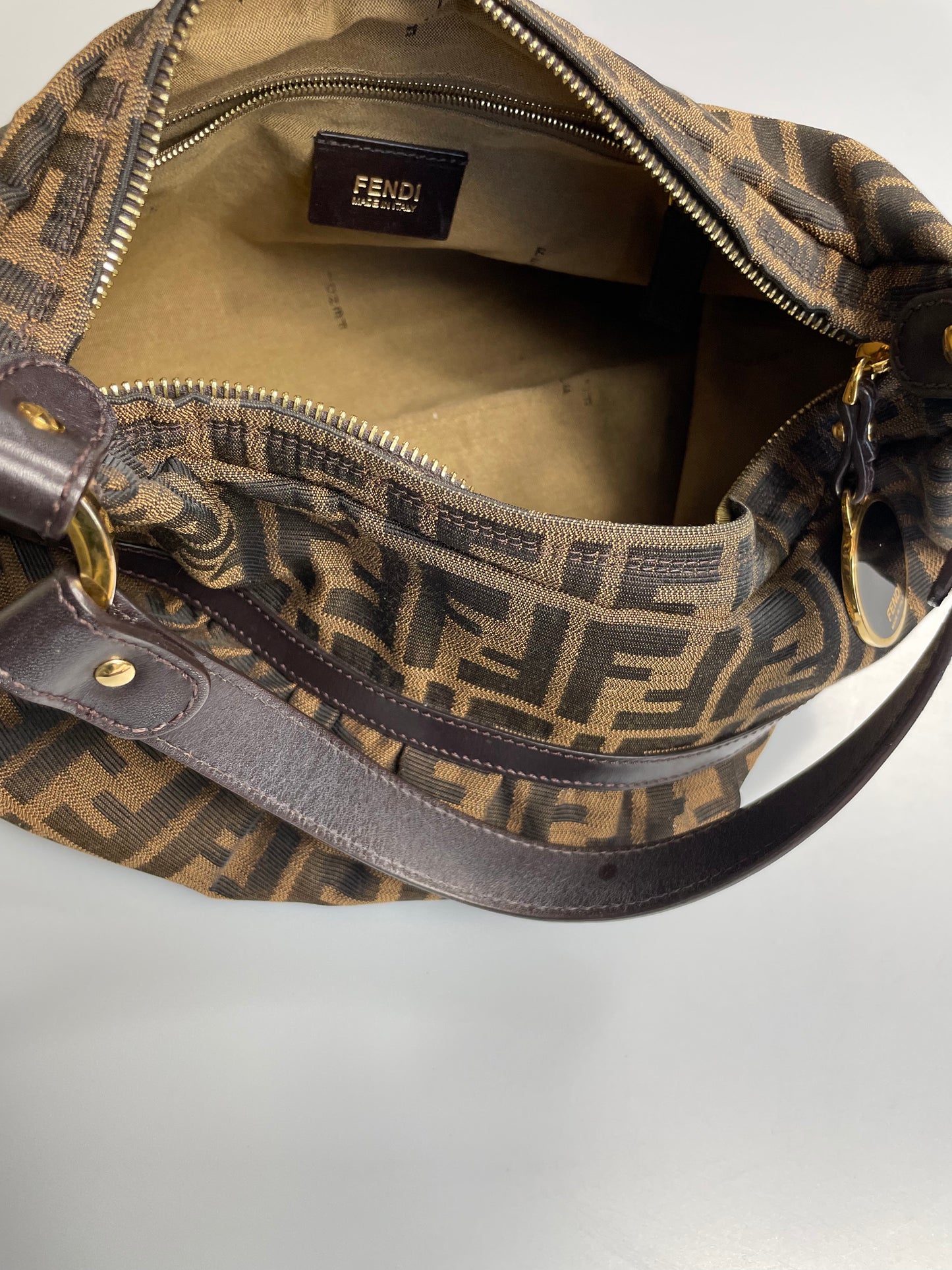Fendi Zucca Tobacco Shoulder Bag
