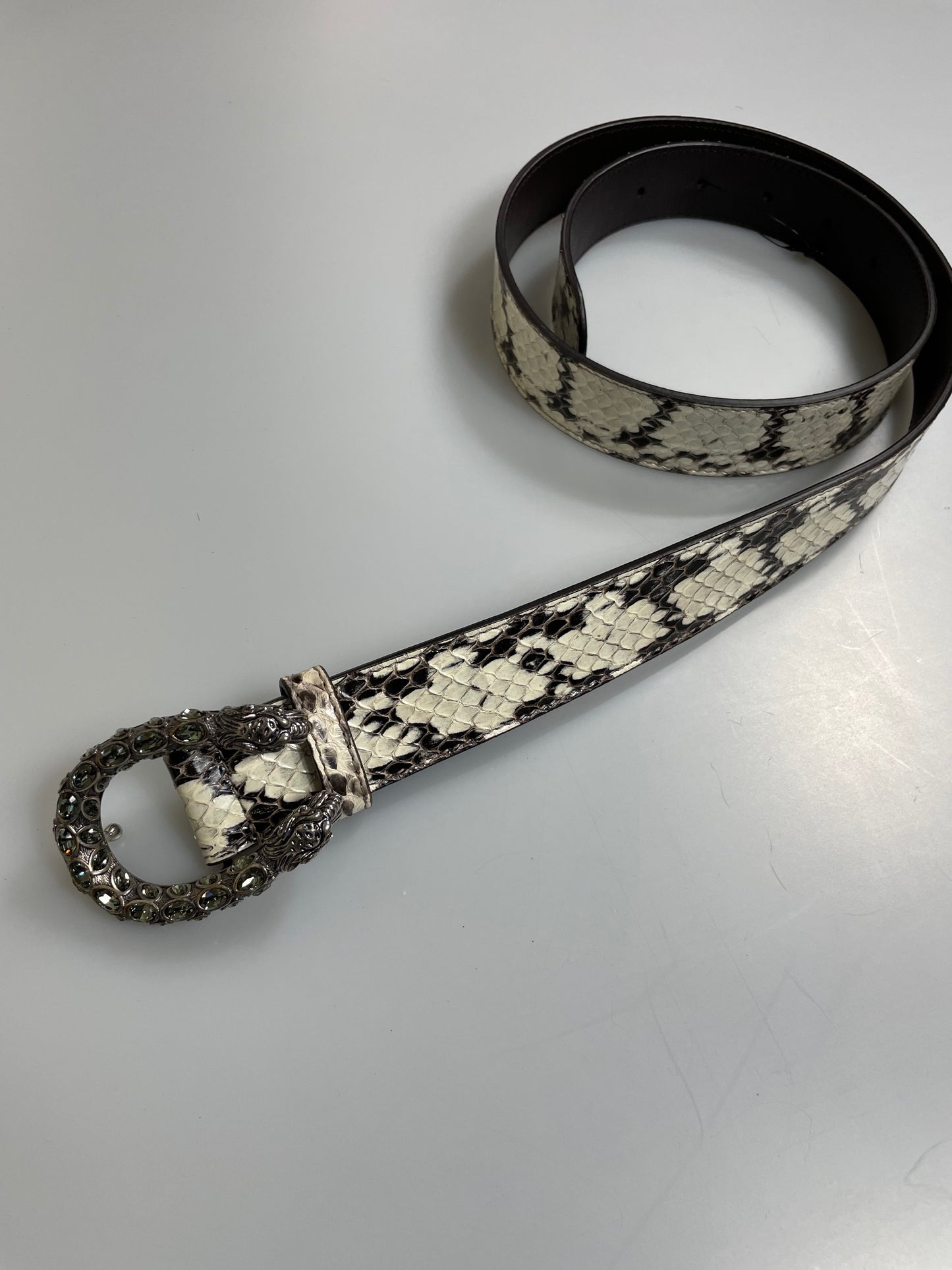 Gucci Crystal Dionysus Python Belt