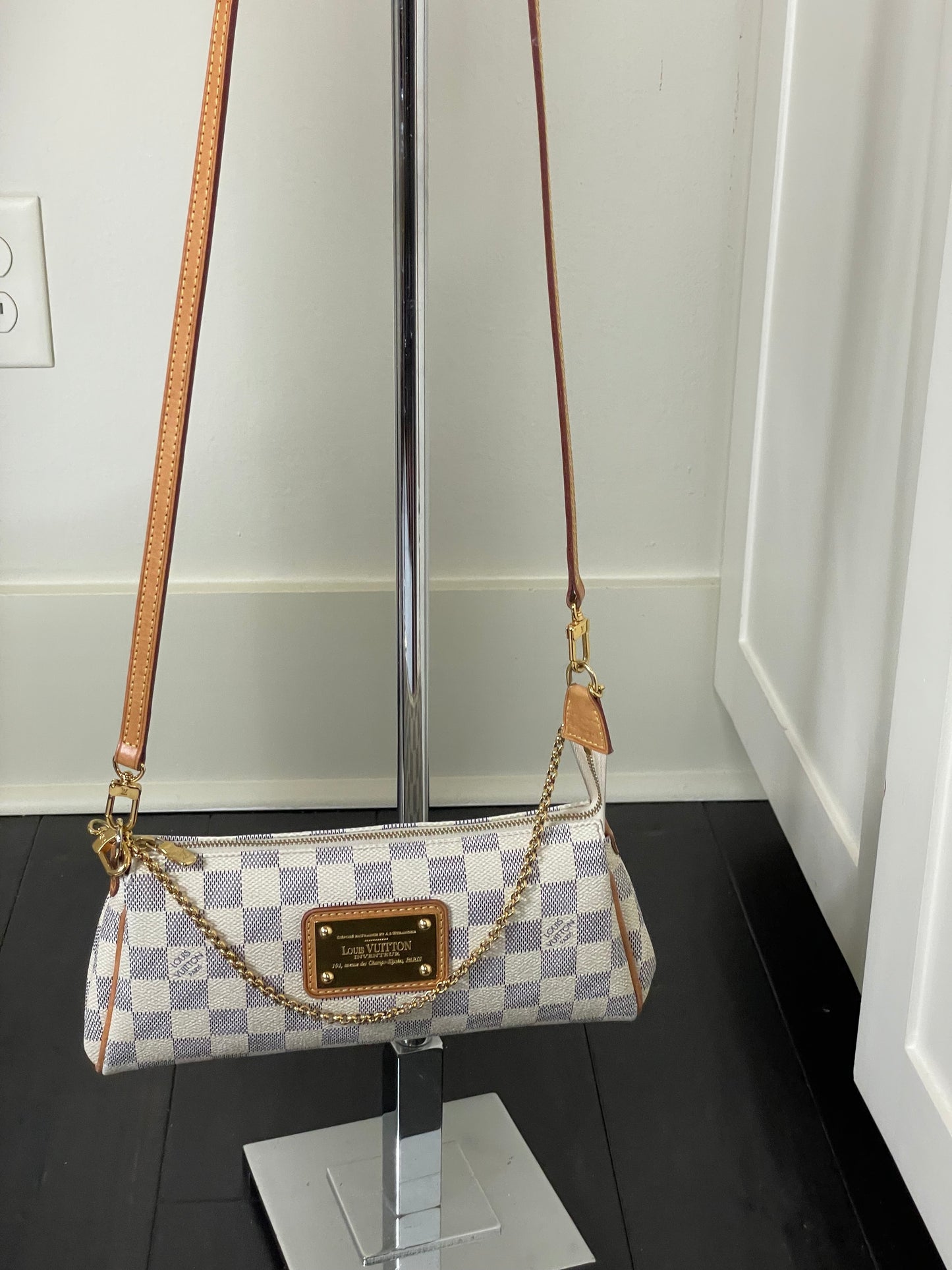 damier azur eva clutch